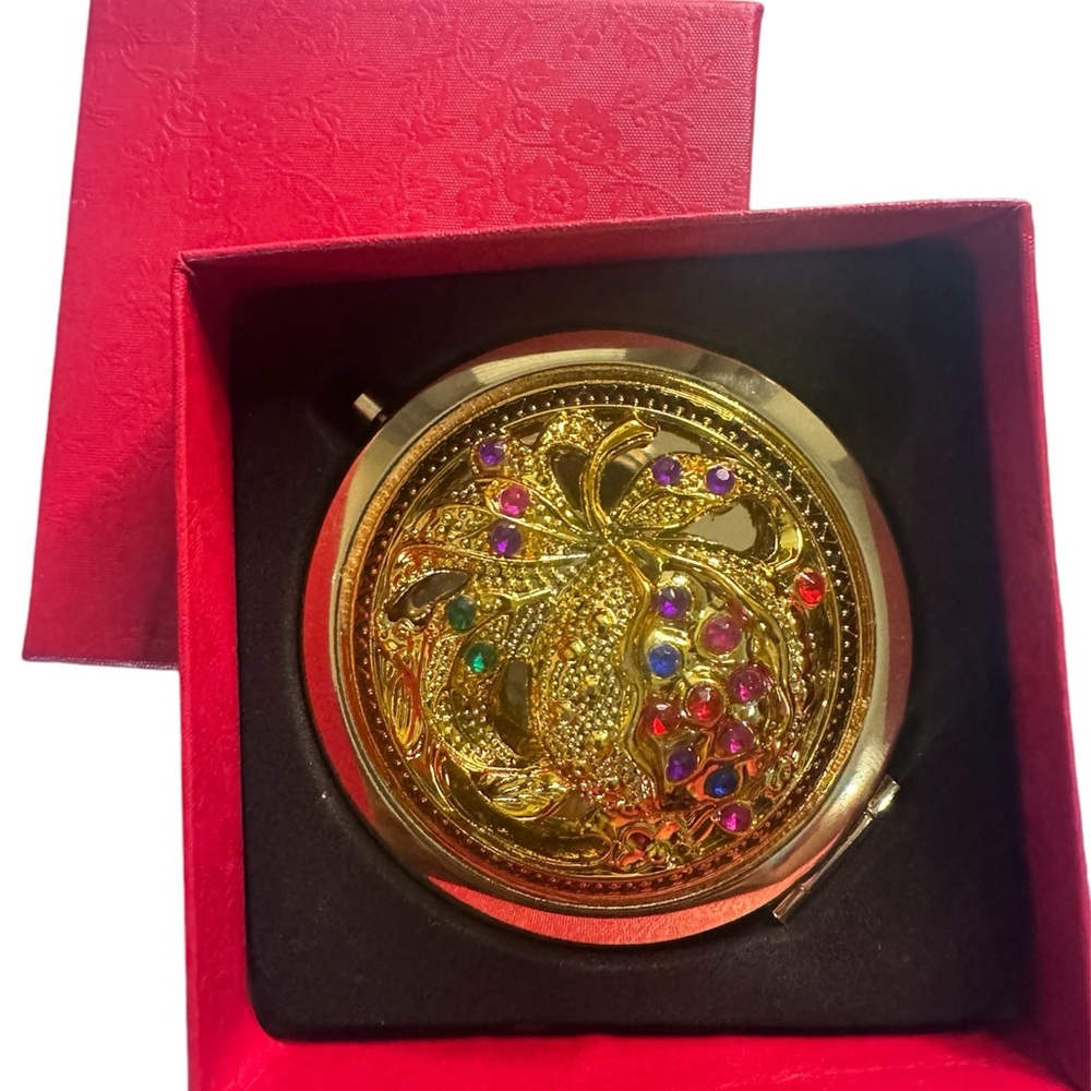 New Gold Plated Pocket Mirror